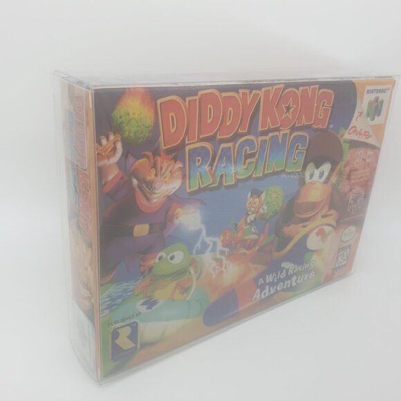DIDDY KONG NINTENDO N64 REPLACEMENT BOX INCLUDES INSERT + CLEAR CASE - Picture 3 of 8